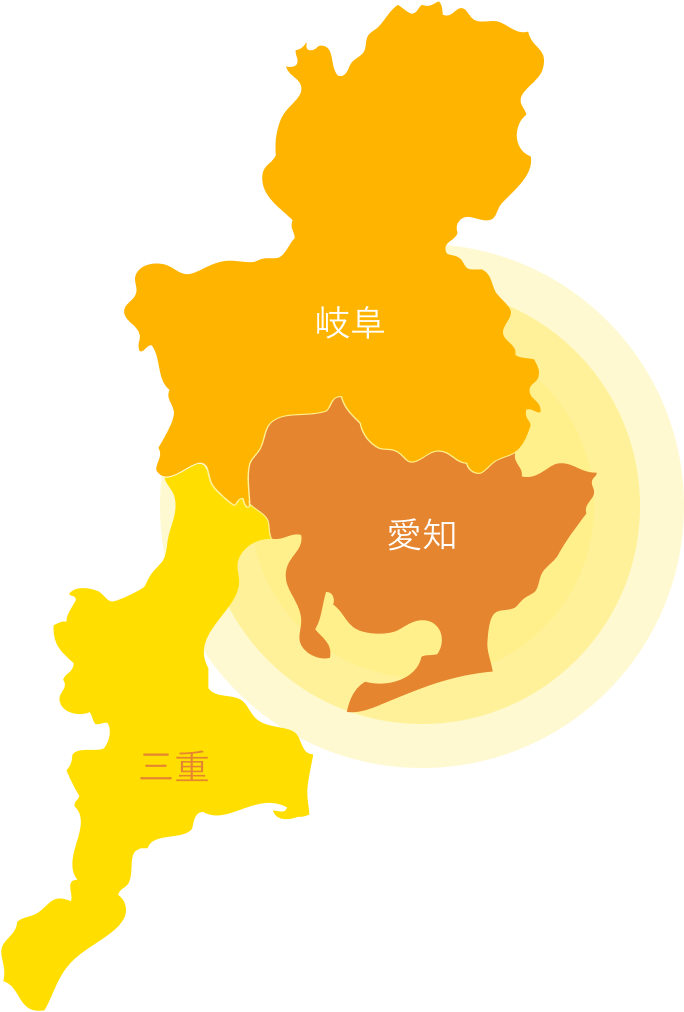 愛知岐阜三重の地図
